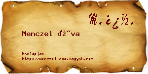 Menczel Éva névjegykártya